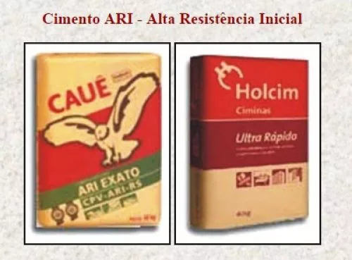 Area e cimento para Construção