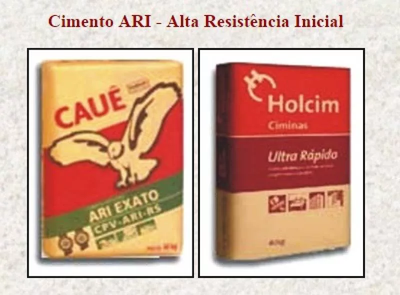 Area e cimento para Construção