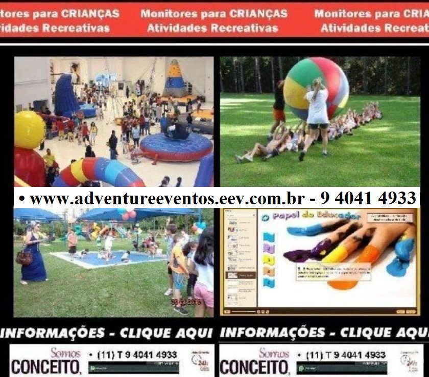FOTO SHOW - 4 SUGESTOES - PINTURA - BRINQUEDOS - RECREACAO PISCINA - RECREACAO JARDIM - ADVENTURE EVENTOS - 940414933 WHATS