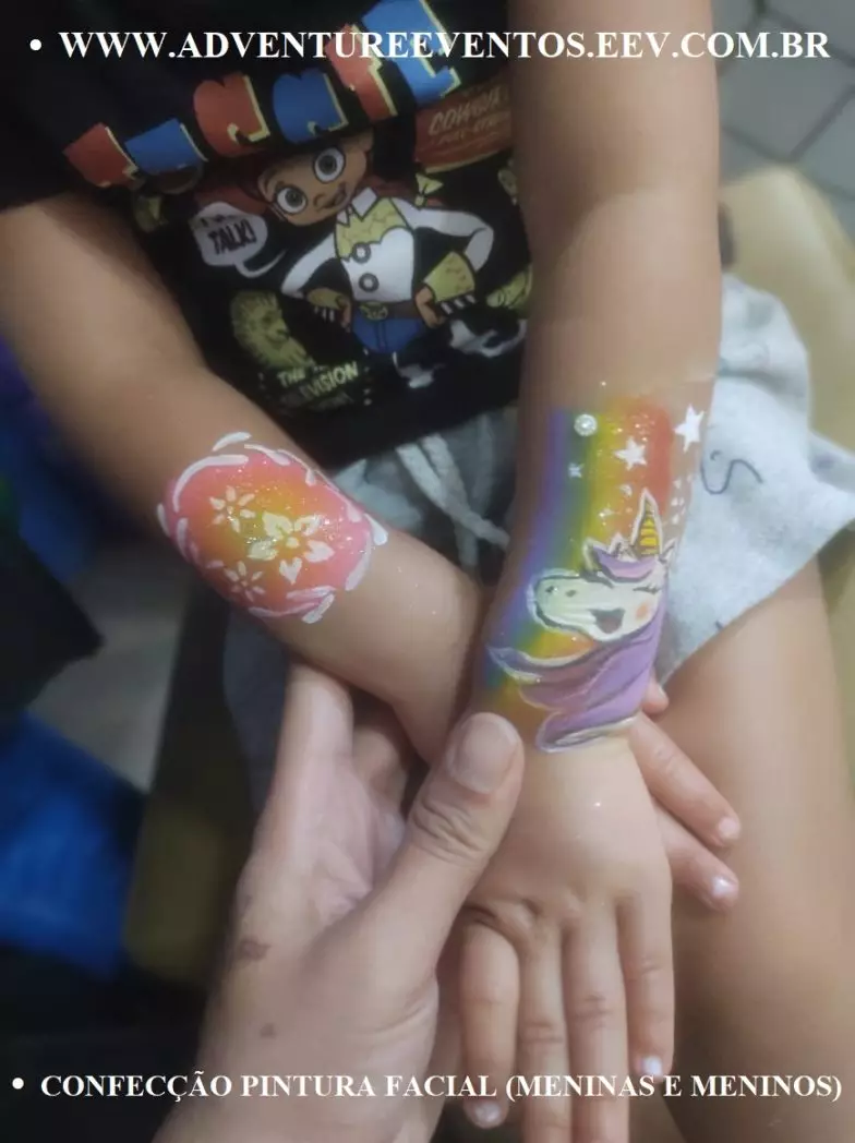 B - PINTURA FACIAL MAOS - MENINAS E MENINOS